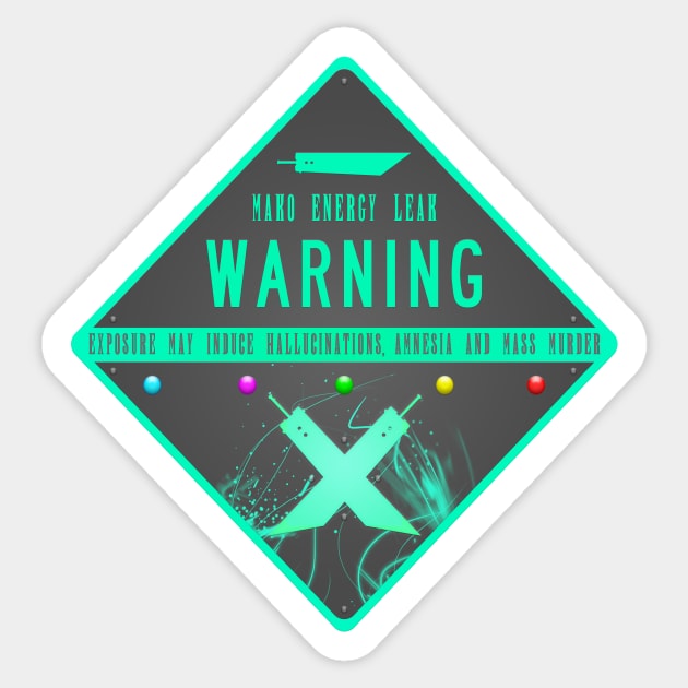 Warning: Mako Poisoning Sticker by Jarrodjvandenberg